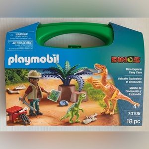 PLAYMOBIL Dino Explorer Carry Case 70108 18pc Playset